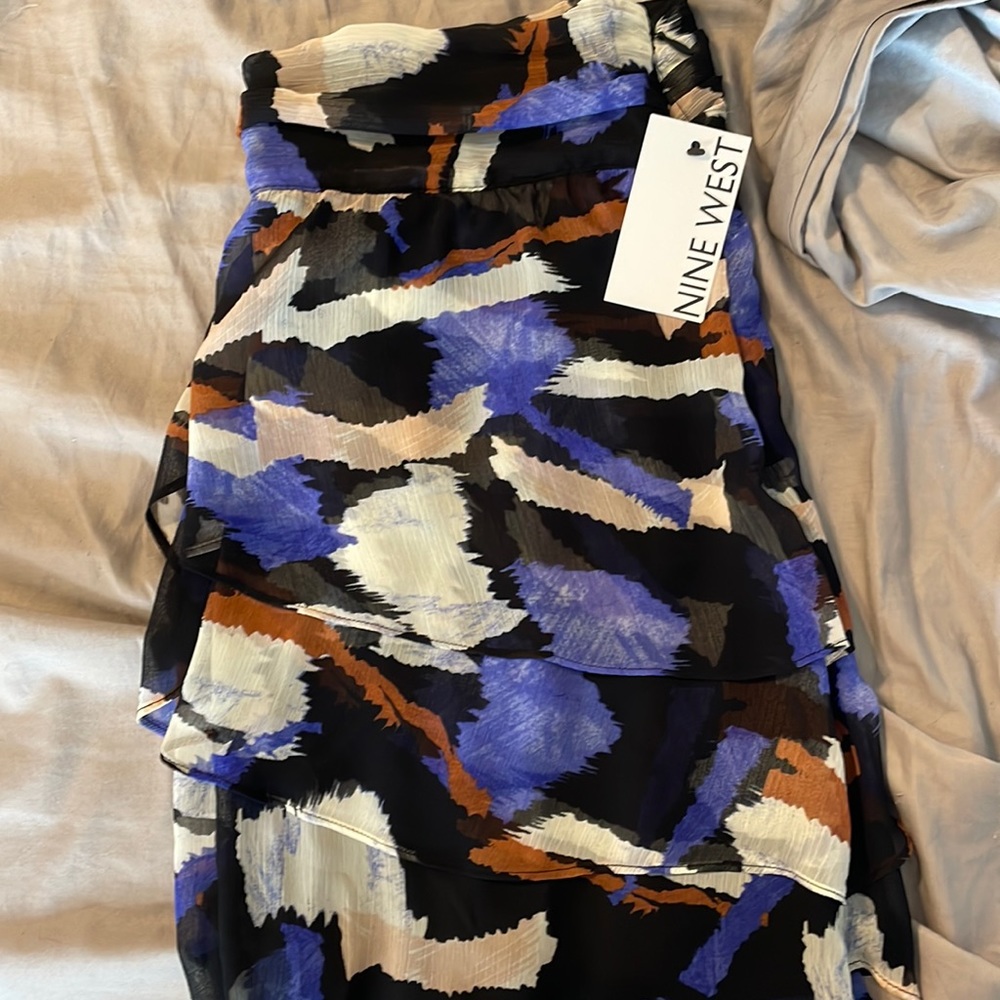 NWT Nine West Ruffle Tiered mini skirt